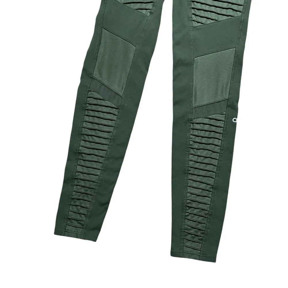 ALO YOGA High Waist Moto Leggings Green Size XS
